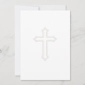 Invitation Première communion Croix "Embossée" (Devant)