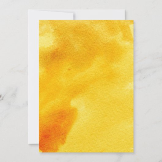 Invitation Première communion d'aquarelle jaune (Dos)