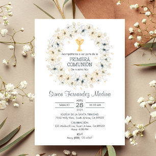 Invitation Première communion de Chalice Primera espagnole