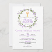 Invitation Première communion de Chalice Primera espagnole (Devant)