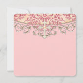 Invitation Première communion de corail élégant de pêche (Dos)