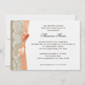 Invitation Première communion de Coral Bow et Burlap (Devant)