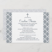 Invitation Première communion de Damask (Devant / Derrière)