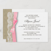 Invitation Première communion de dentelle blanche et de burla (Devant / Derrière)