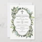 Invitation Première Communion de fille de la Primera espagnol (Devant)