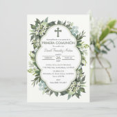 Invitation Première Communion de fille de la Primera espagnol (Debout devant)