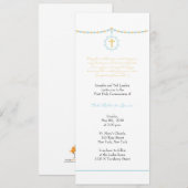 Invitation Première communion de garçon (Devant / Derrière)