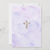 Invitation Première communion de la crête d'aquarelle d'or po (Dos)