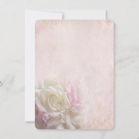 Invitation Première communion de la Croix de rose (Dos)