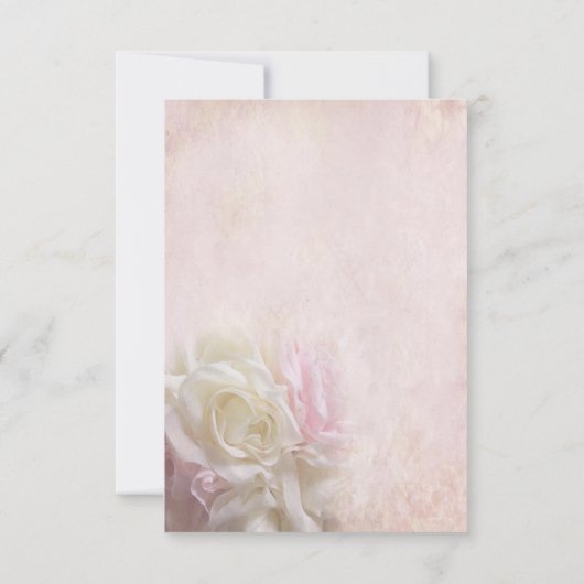 Invitation Première communion de la Croix de rose (Dos)