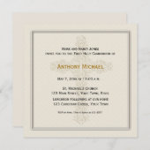 Invitation Première communion de la croûte à la crème (Devant / Derrière)