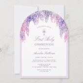 Invitation Première communion de l'arc Lilac Wisteria (Devant)