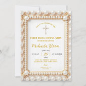 Invitation Première communion de perle (Devant)
