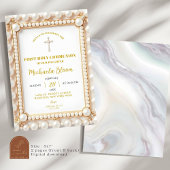 Invitation Première communion de perle