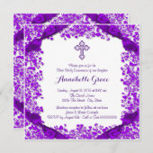 Invitation Première communion de pourpre (Devant / Derrière)