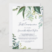 Invitation Première communion de verdure d'été (Devant)