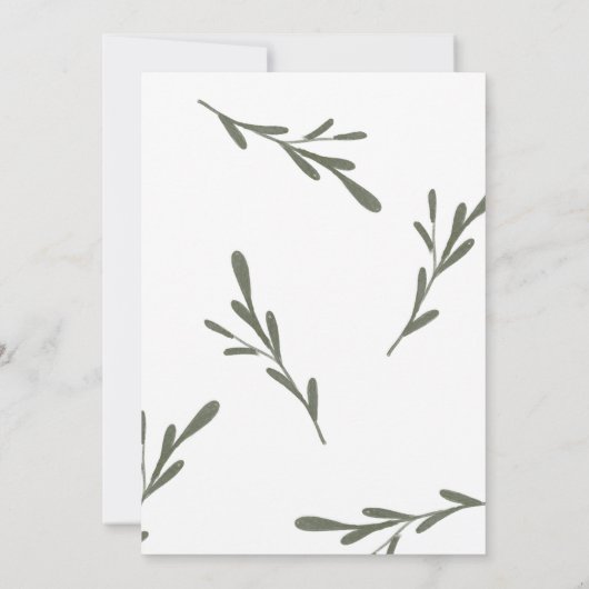 Invitation Première communion de verdure fille garçon (Dos)