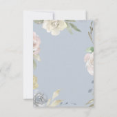 Invitation première communion délicate fleurs d'aquarelle (Dos)