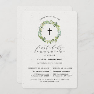 Invitation Première communion des Eucalyptus