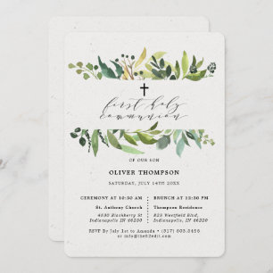 Invitation Première communion des Eucalyptus