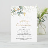 Invitation Première communion des Feuilles d'or de l'Eucalypt (Debout devant)