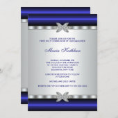 Invitation Première communion des filles blanches en diamant  (Devant / Derrière)