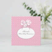 Invitation Première communion des filles de croix roses (Debout devant)