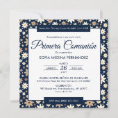 Invitation Première communion des fleurs de la communauté de  (Devant)