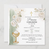 Invitation Première communion des fleurs de la communauté de  (Devant)