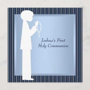 Invitation Première communion des Garçons du Rosary de Blue W