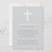 Invitation Première communion des garçons gris (Devant)