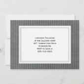 Invitation Première communion des Pinstripes gris argenté mas (Dos)