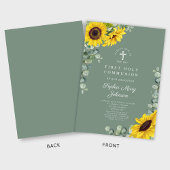 Invitation Première communion d'Eucalyptus Floral