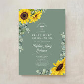 Invitation Première communion d'Eucalyptus Floral