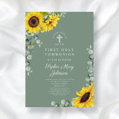 Invitation Première communion d'Eucalyptus Floral