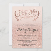 Invitation Première communion d'or de faux de parties (Devant)