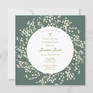 Invitation Première communion du souffle du bébé