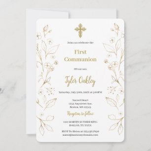Invitation Première communion élégante