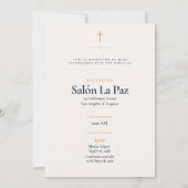 Invitation Première Communion Élégante Garçon Priant (Dos)