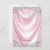 Invitation Première communion en satin rose (Dos)