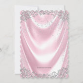 Invitation Première communion en satin rose (Dos)