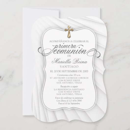 Invitation Première communion espagnole (Devant)