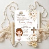 Invitation Première communion espagnole Boho