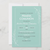 Invitation Première communion espagnole minimaliste (Devant)