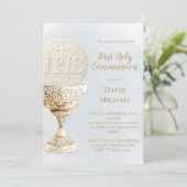 Invitation Première communion Eucharistie (Debout devant)