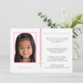 Invitation Première communion - Fille (Debout devant)