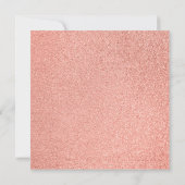 Invitation Première communion fille Rose Or Marbre Rose Paill (Dos)