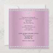 Invitation Première communion fille voile rose perle rose (Dos)