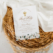 Invitation Première communion florale de Magnolia