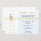 Invitation Première communion - garçon (Devant / Derrière)